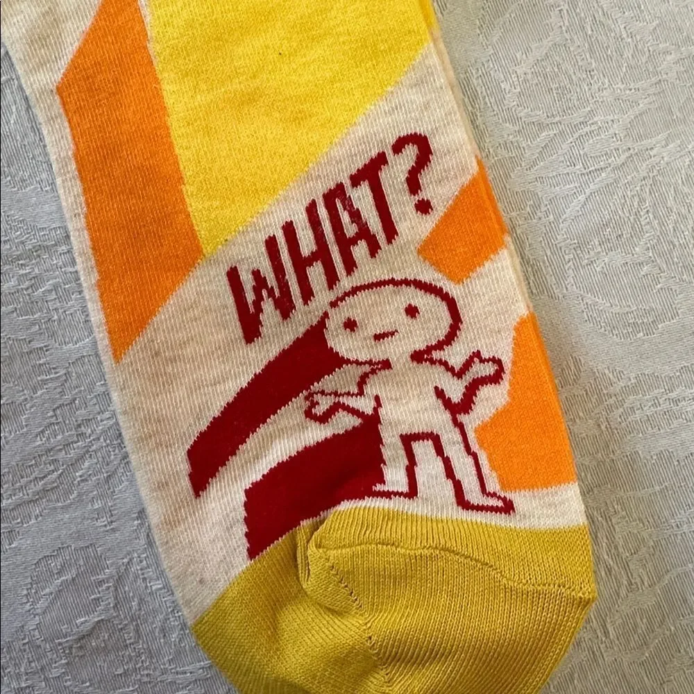 Mens Cotton Crew Socks Blue Q “What’d I Do?” Doghouse